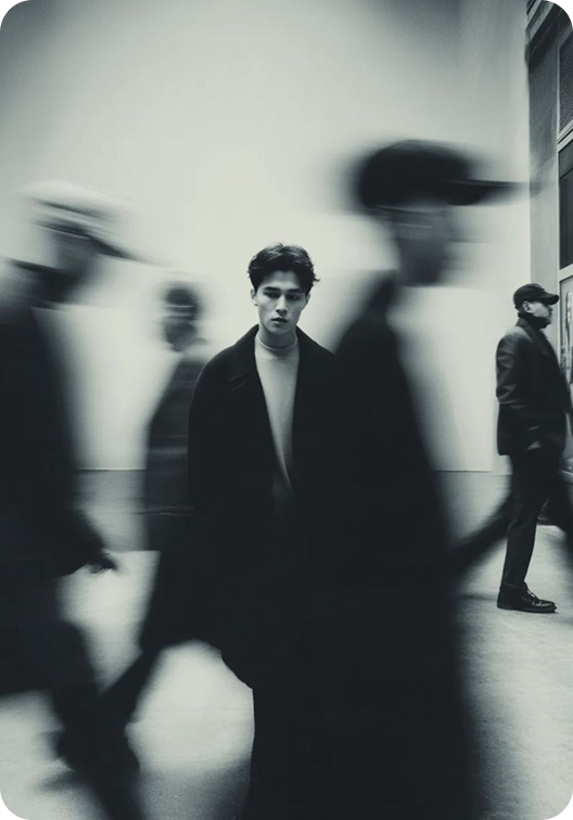 Black and white editorial project